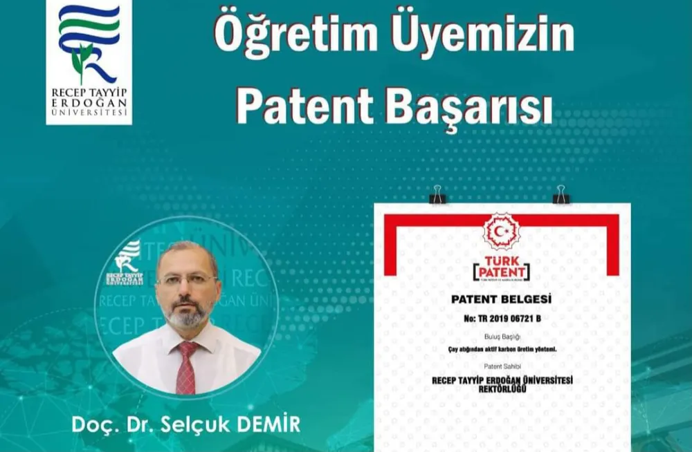 RTEÜ Öğretim Üyesinden Patent Başarısı