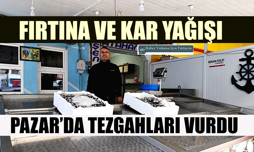 Kar ve Fırtına Balık Tezgahlarını Boş Bıraktı