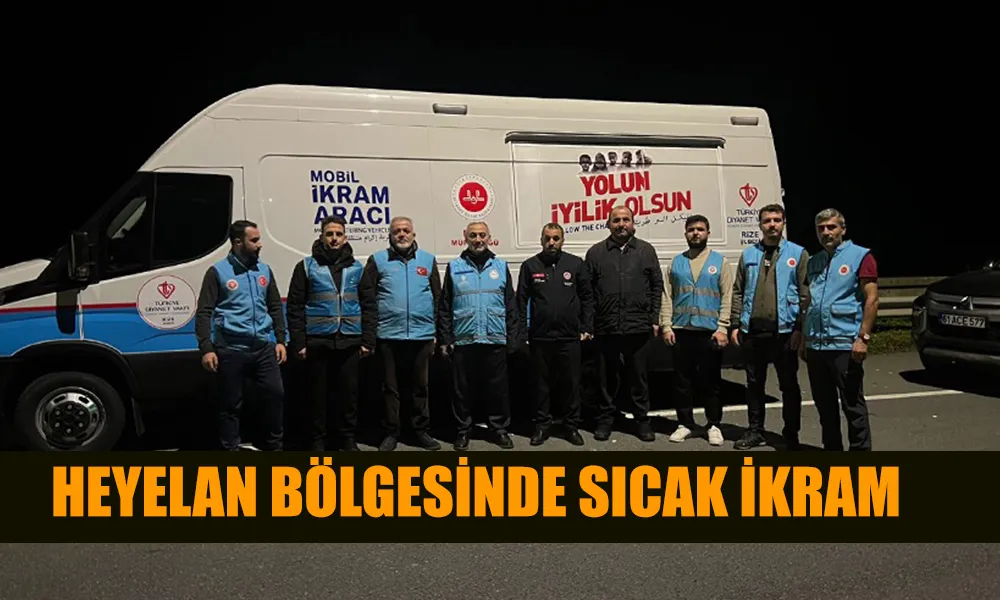 Heyelan Bölgesinde Sıcak İkram