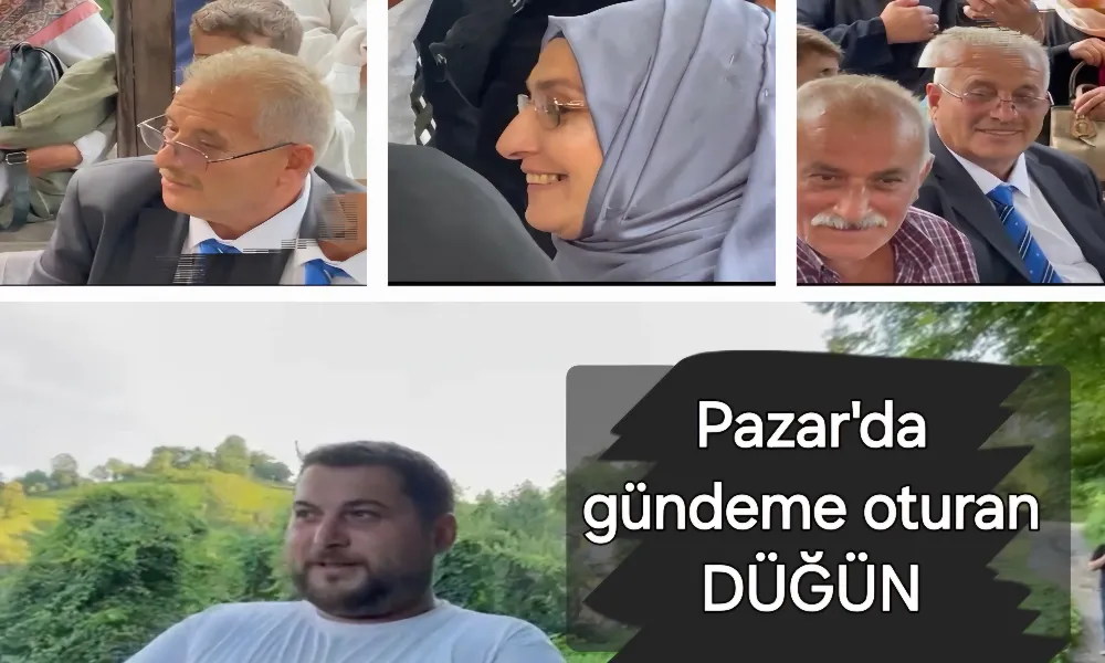 Pazar ilçesinde bu DÜĞÜN gündeme oturdu