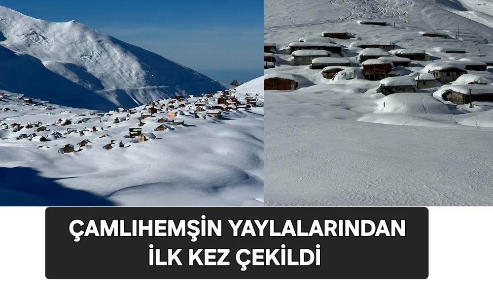 Rize’nin Eşsiz Yaylalarından Büyüleyici Kar Manzaraları