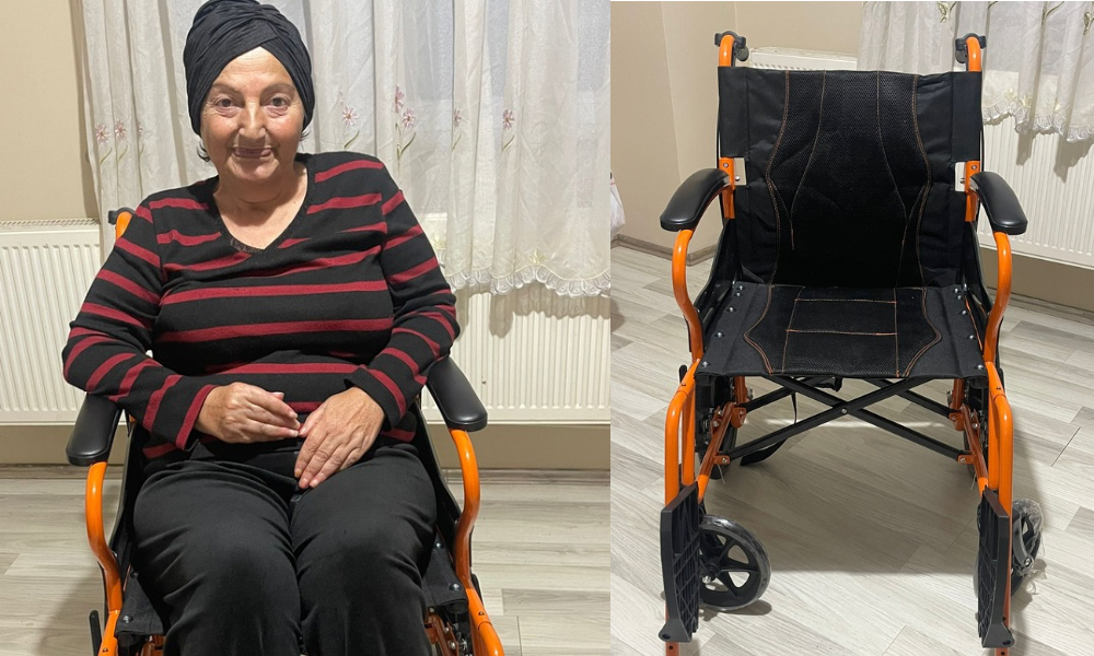 Pazar’da Gözyaşları İçinde Tekerlekli Sandalyeye Kavuştu