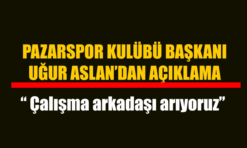 Pazarspor Kulübü Tesislerine Personel Alımı Yapılacak