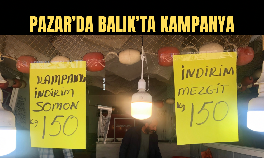 Pazar’da Balıkçılardan Tek Fiyat Kampanyası: Tüm Balıklar 150 TL