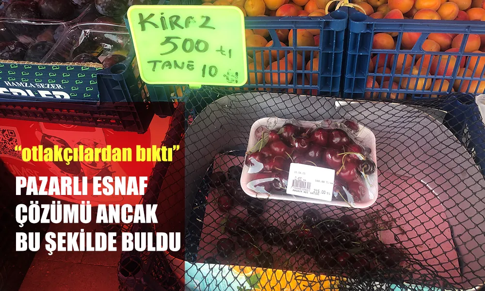 Pazarlı Esnafın Kiraz Tepkisi: Tadımlık Alanlara İlginç Çözüm