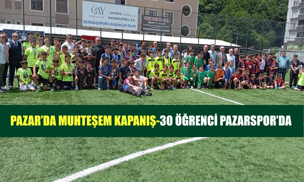 Pazar’da Ortaokullar Futbol Turnuvası Nefes Kesti: Şampiyon A. Tahtakılıç Ortaokulu