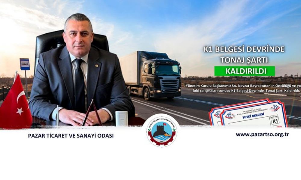PAZAR TİCARET VE SANAYİ ODASI’NDAN TAŞIMACILIK SEKTÖRÜNE BÜYÜK DESTEK