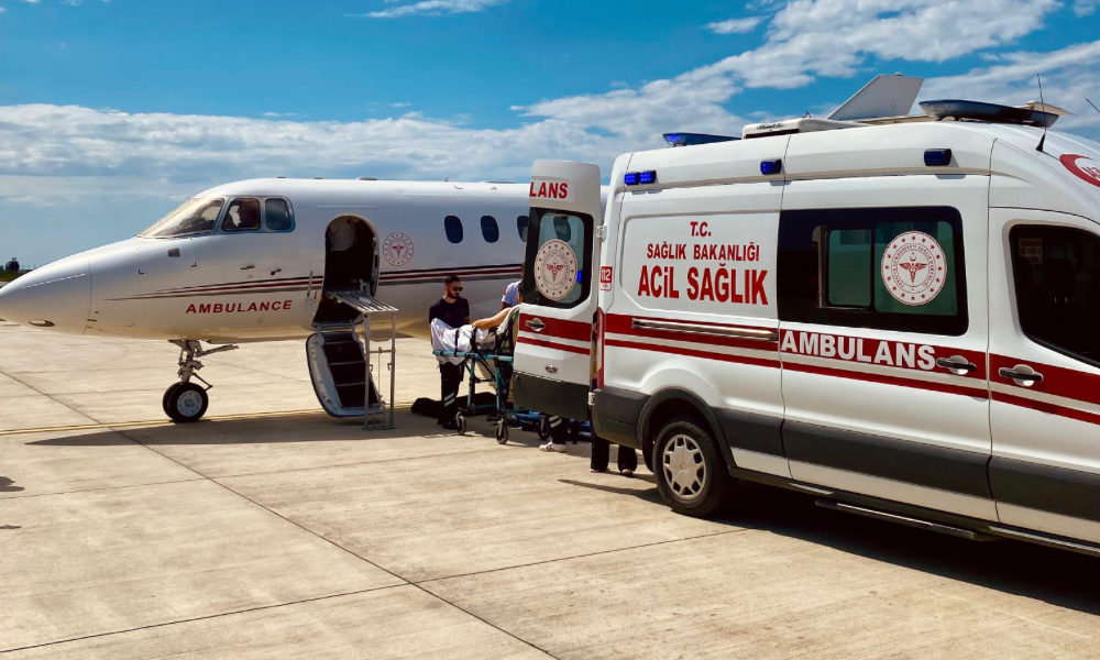Rize’den GATA’ya Uçak Ambulansla Hasta Sevki