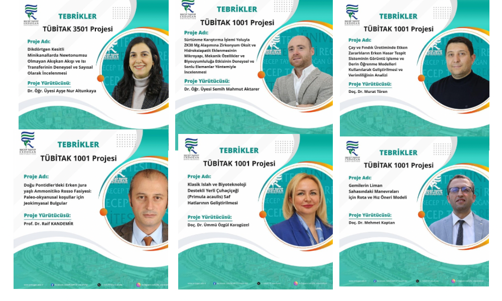 RTE Üniversitesi’nden TÜBİTAK Başarısı!