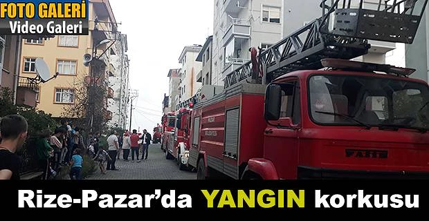 Rize Pazar’da Yangın korkusu ucuz atlatıldı