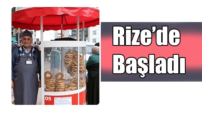 RİZE’DE SİMİT SATICILLARINA TEK TİP UYGULAMASI BAŞLADI