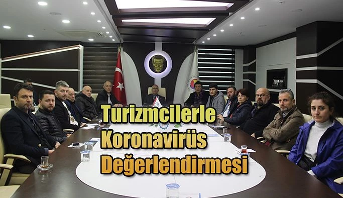 TSO KORONAİRÜS GÜNDEMİYLE TURİZMCİ ÜYELERİYLE BİR ARAYA GELDİ