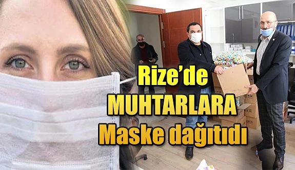 MERKEZ KÖY MUHTARLARINA MASKE VE DEZENFEKTAN DAĞITILDI