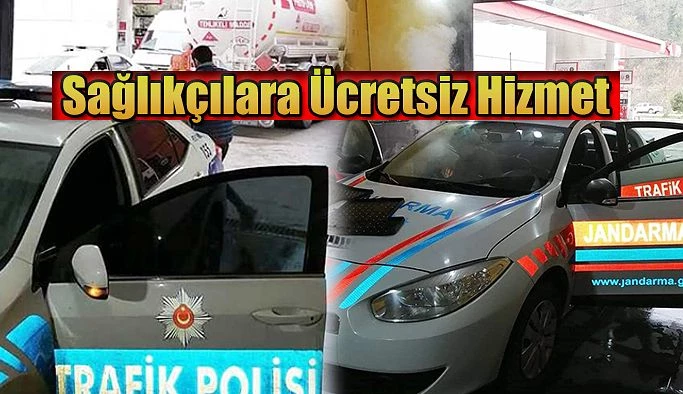 SAĞLIKÇILARIN ARAÇLARINA ÜCRETSİZ DEZENFEKTE