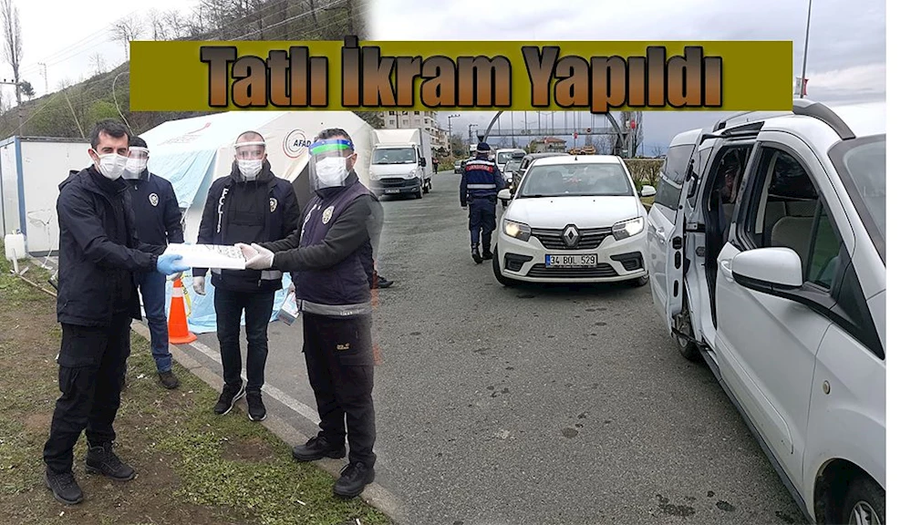 Vali Çeber’den Görev Başındaki Emniyet Mensuplarına Tatlı İkramı