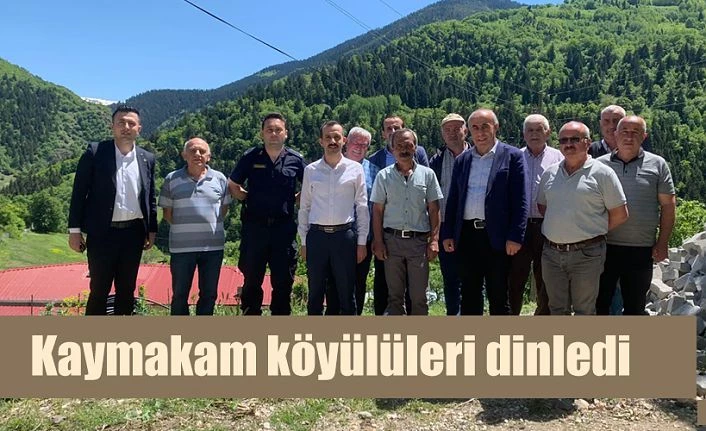 Kaymakam Poçanoğlu, köy halkının istek ve sorunlarını dinledi.