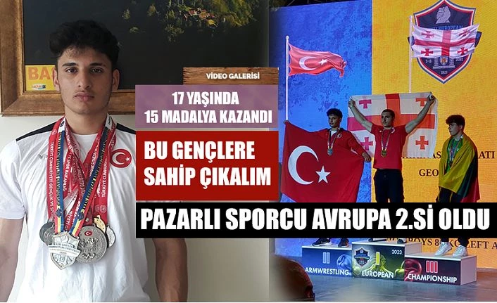 Pazarlı sporcu Avrupa 2’ncisi oldu