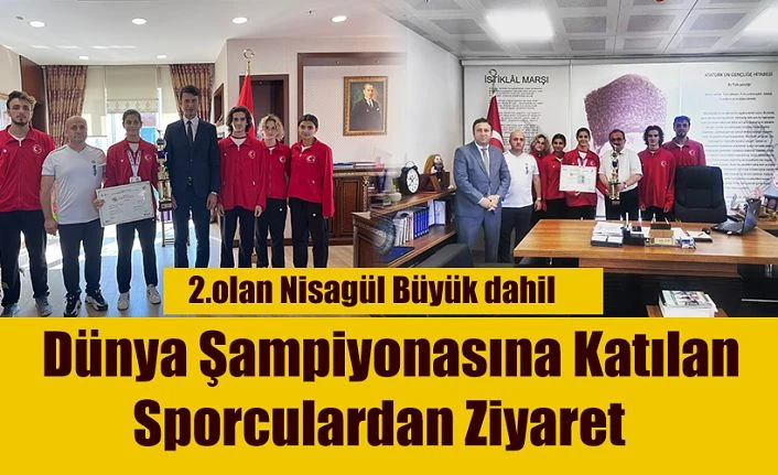 BAŞARILI SPORCULARDAN KAYMAKAM VE İLÇE MEM MÜDÜRÜNE ZİYARET