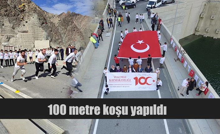 BARAJ GÖVDESİNDE 100 METRE KOŞUSU YAPILDI