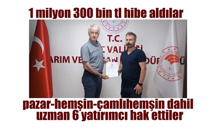 Kırsal Kalkınmada Uzman Ellere 1milyon 300 bin TL hibe