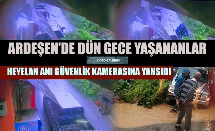 Toprak kayma anı kameralara yansıdı