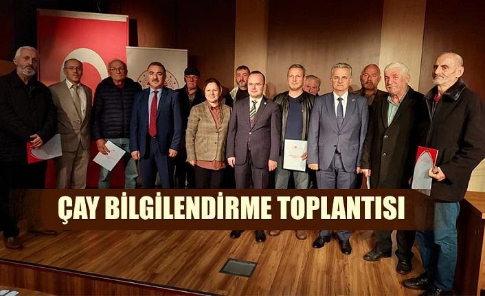 ÇAYDA İYİ TARIM UYGULAMALARI BİLGİLENDİRME TOPLANTISI YAPILDI