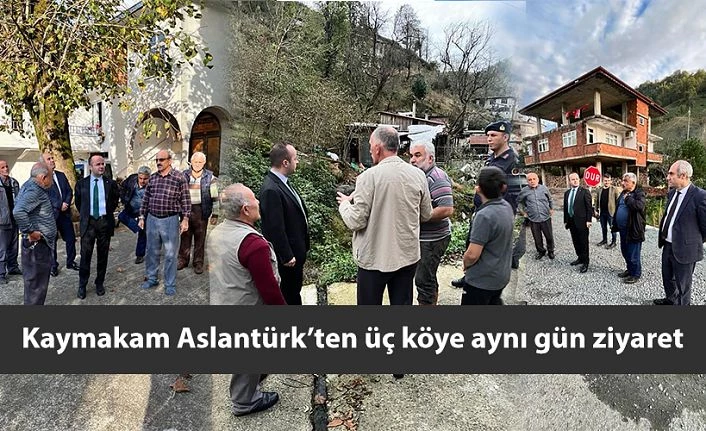 Kaymakam Abdullah Arslantürk bir günde üç köyü ziyaret etti