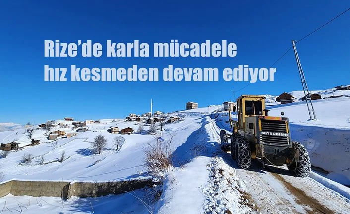 Rize İl Özel İdaresi Karla mücadeleye devam ediyor